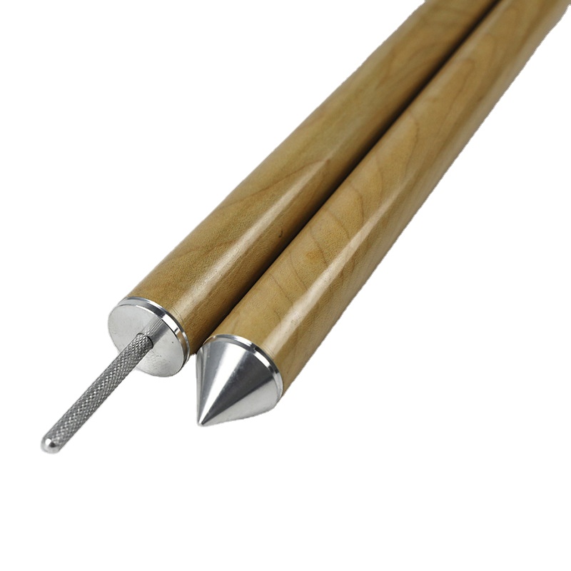 Poste de lona para tienda de campaña de aluminio con patrón de madera para acampar
