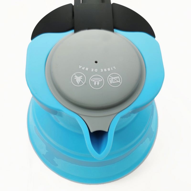 Hervidor de agua portátil plegable de silicona para viajes al aire libre, camping y pesca
