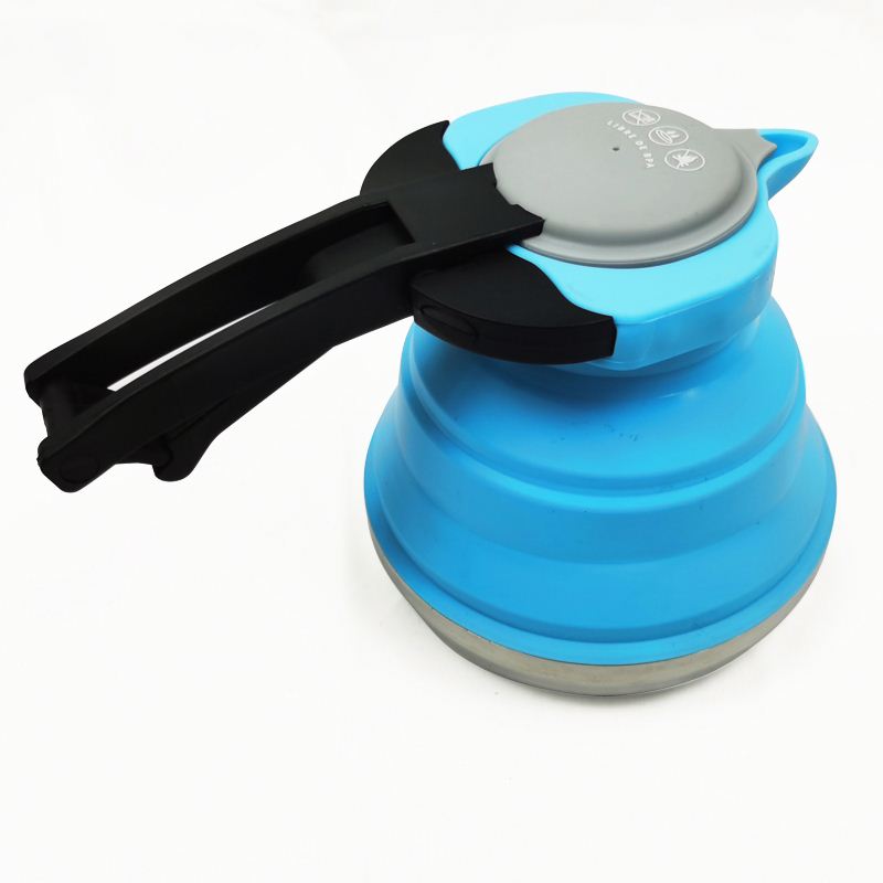 Hervidor de agua portátil plegable de silicona para viajes al aire libre, camping y pesca