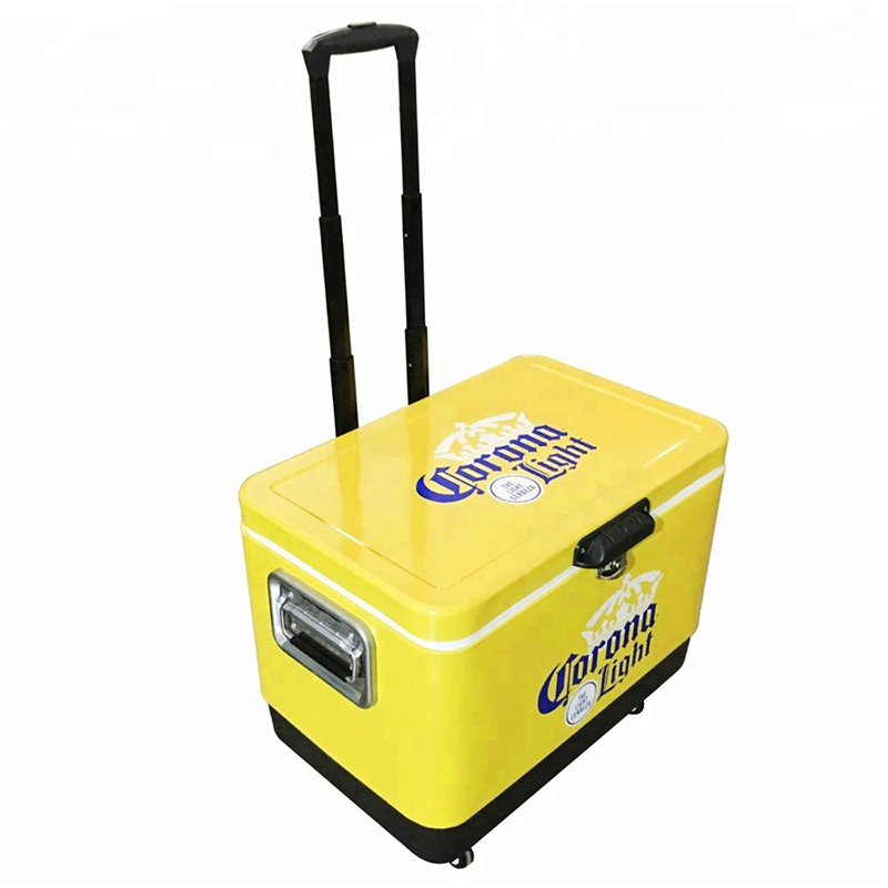 Nevera portátil con ruedas de 51 l/54 qt para acampar al aire libre y pescar