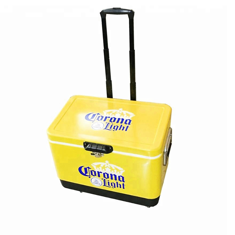 Nevera portátil con ruedas de 51 l/54 qt para acampar al aire libre y pescar