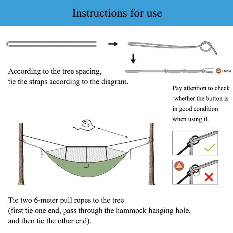 Hamaca plegable para acampar al aire libre con mosquitera
