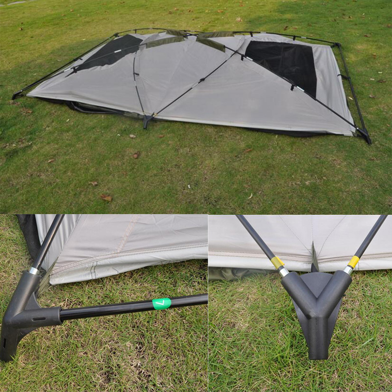 Tienda de campaña tipo domo familiar grande para acampar al aire libre