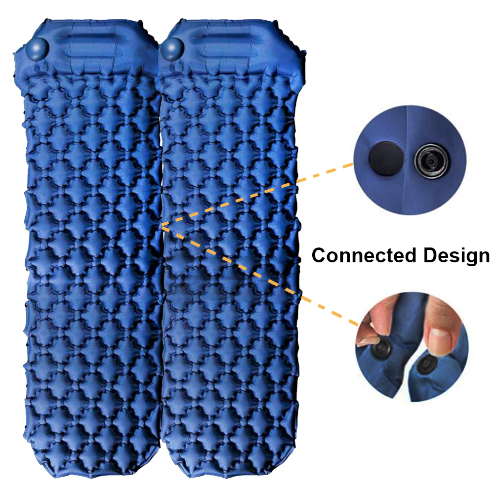 Colchón de aire para dormir al aire libre para acampar con almohada