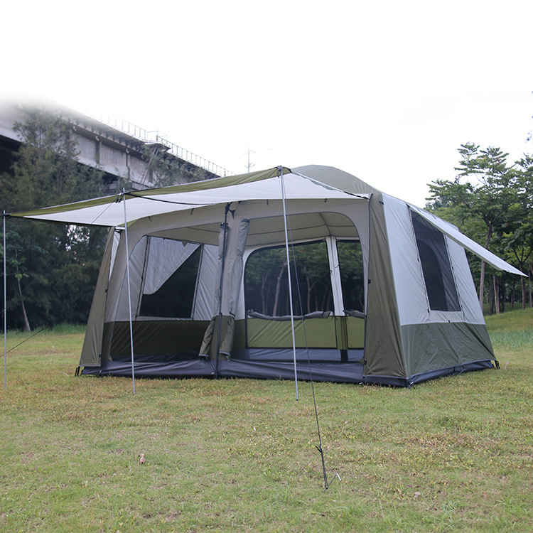 Tienda de campaña tipo domo familiar grande para acampar al aire libre