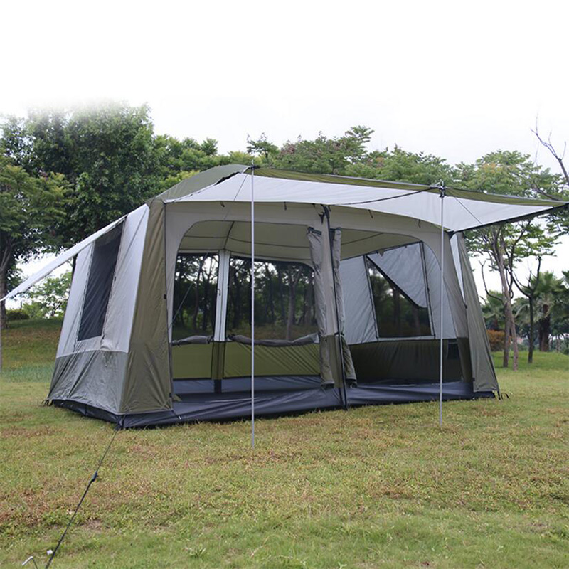 Tienda de campaña tipo domo familiar grande para acampar al aire libre