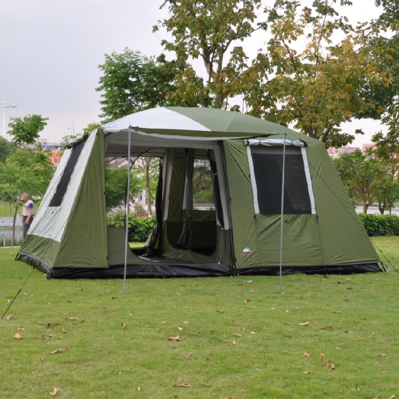 Tienda de campaña tipo domo familiar grande para acampar al aire libre