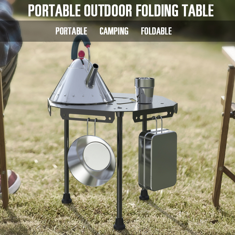 Mesa plegable de aluminio para acampar al aire libre