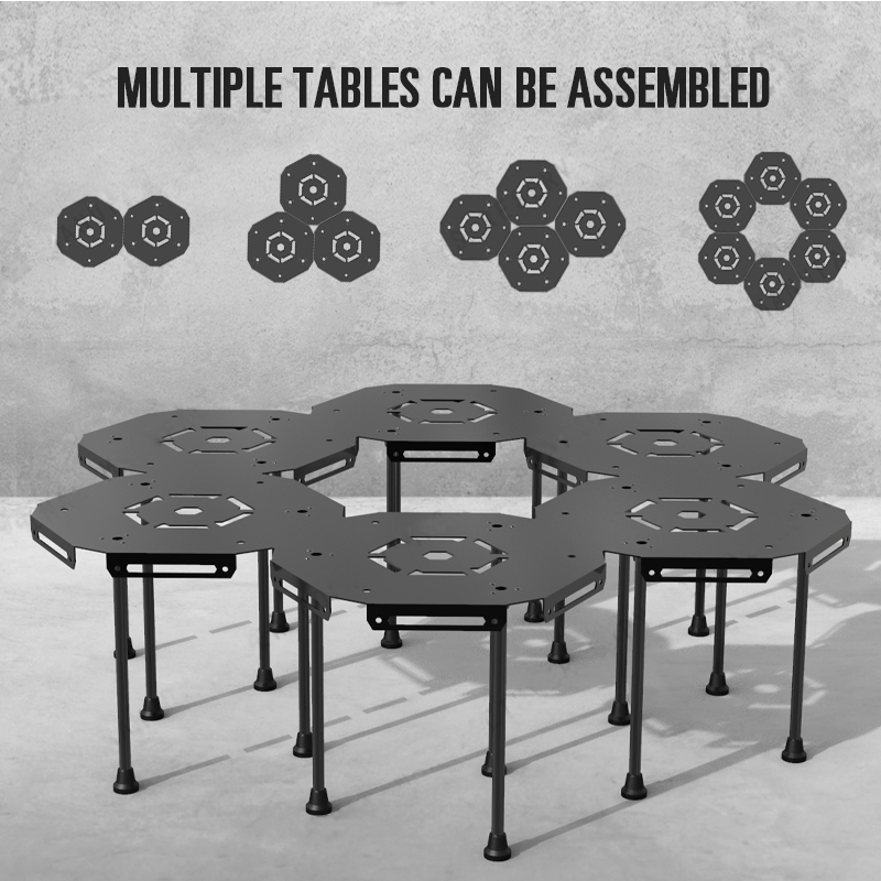 Mesa plegable de aluminio para acampar al aire libre