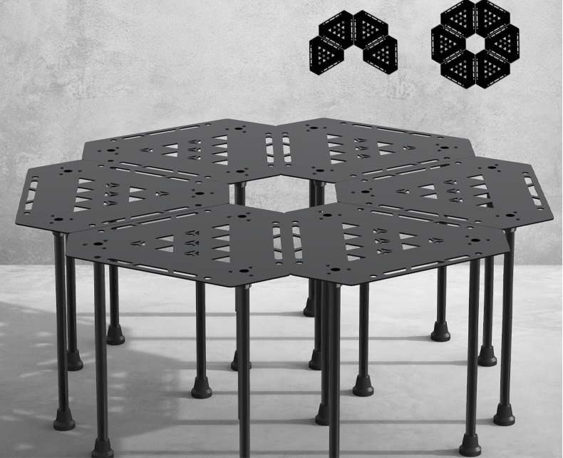 Mesa plegable portátil para acampar con orificio para colgar en el lateral