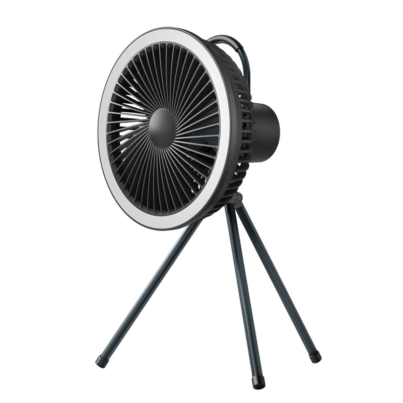 Ventilador de viento para tienda de campaña plegable recargable para exteriores con temporizador inteligente