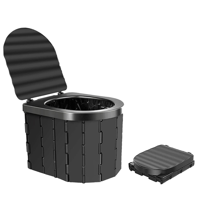 Inodoro portátil plegable para acampar al aire libre, inodoro de viaje