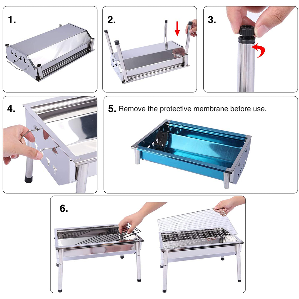 Parrillas de carbón para barbacoa para acampar al aire libre
