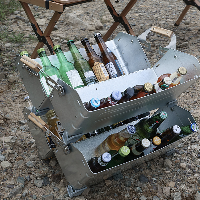 Caja abierta plegable para almacenamiento de camping al aire libre de 25 l