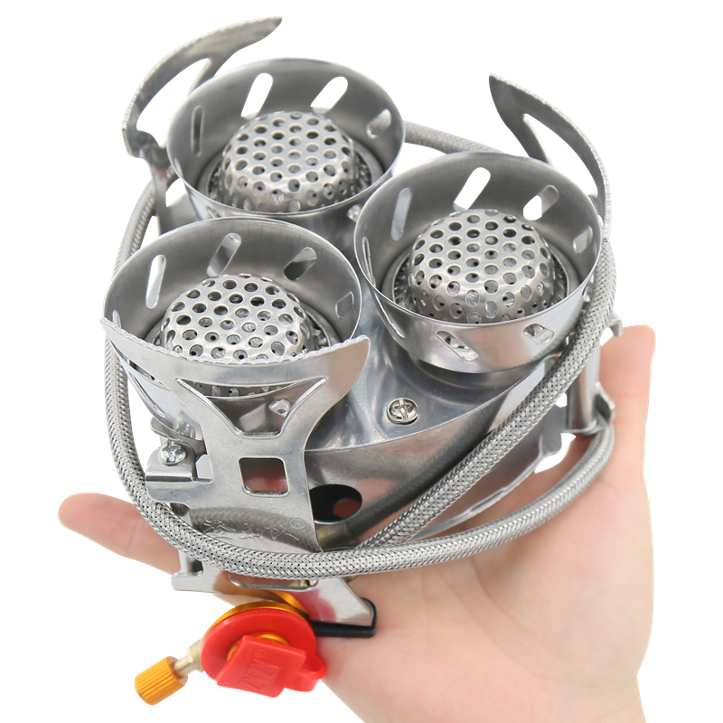 Estufa de camping portátil para exteriores, resistente al viento, de 11000 W