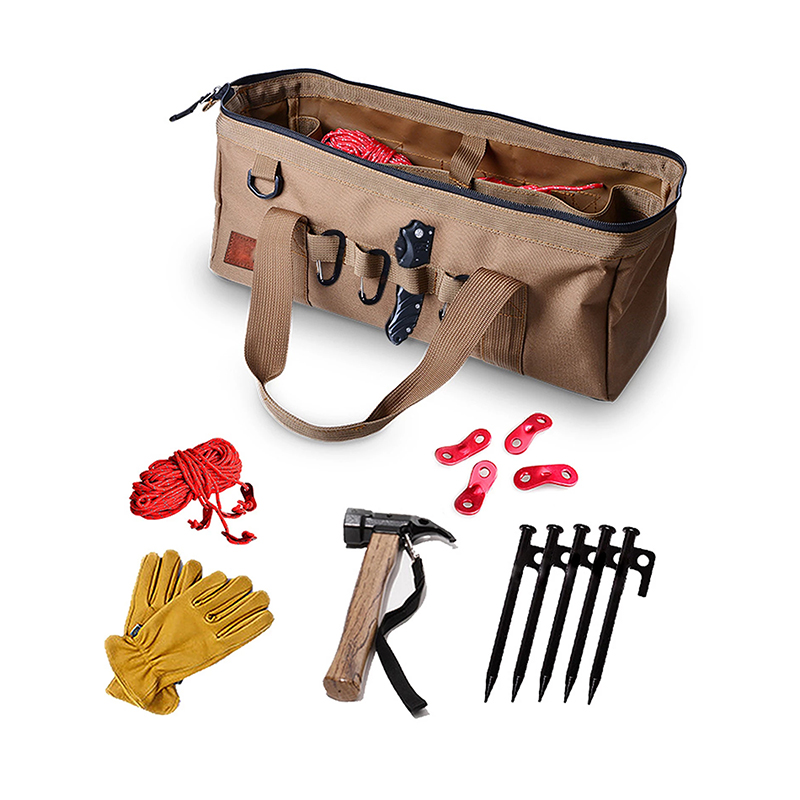 Bolsa de almacenamiento de herramientas impermeable para acampar al aire libre personalizada