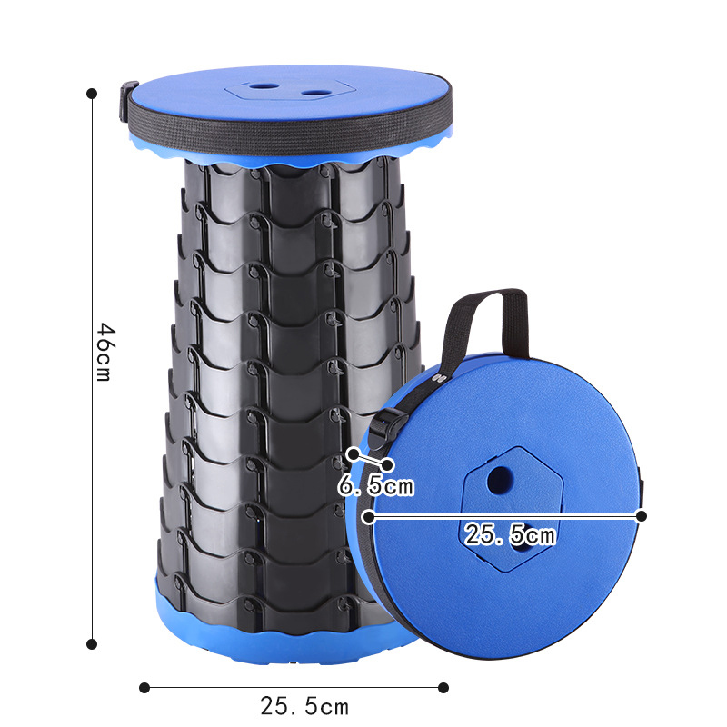 Taburete telescópico plegable y ajustable en altura