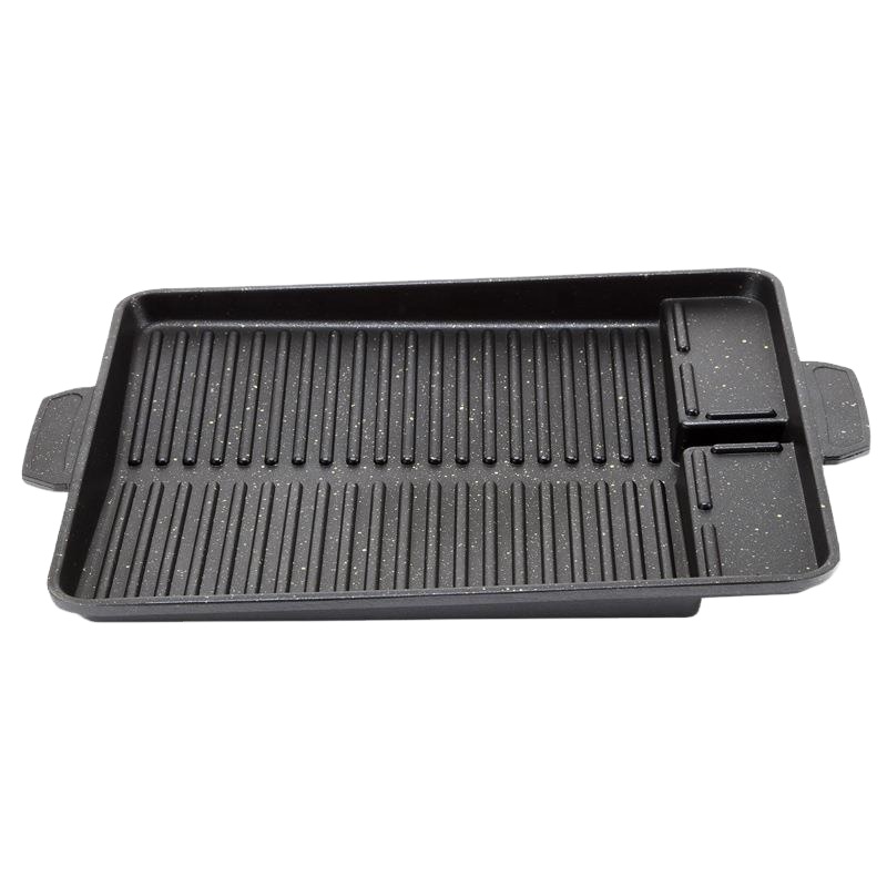 Plato para barbacoa con sartén antiadherente