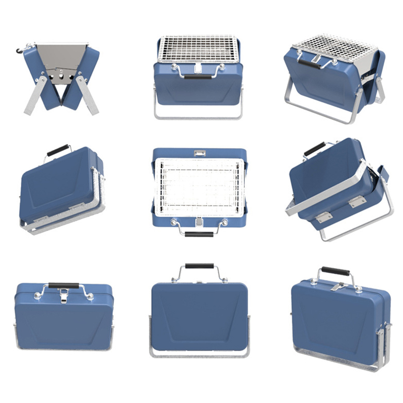 Mini parrilla de carbón para acampar plegable para portátil