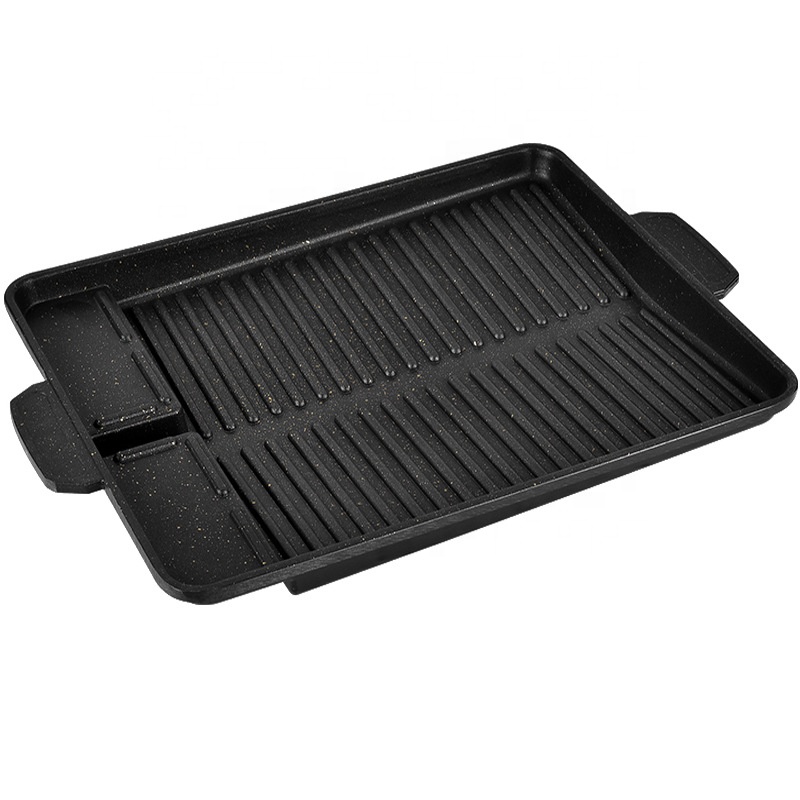 Plato para barbacoa con sartén antiadherente