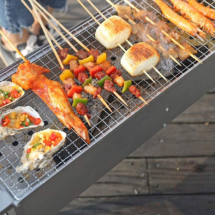 Parrilla de carbón para acampar, picnic, fiestas en el jardín y patio trasero