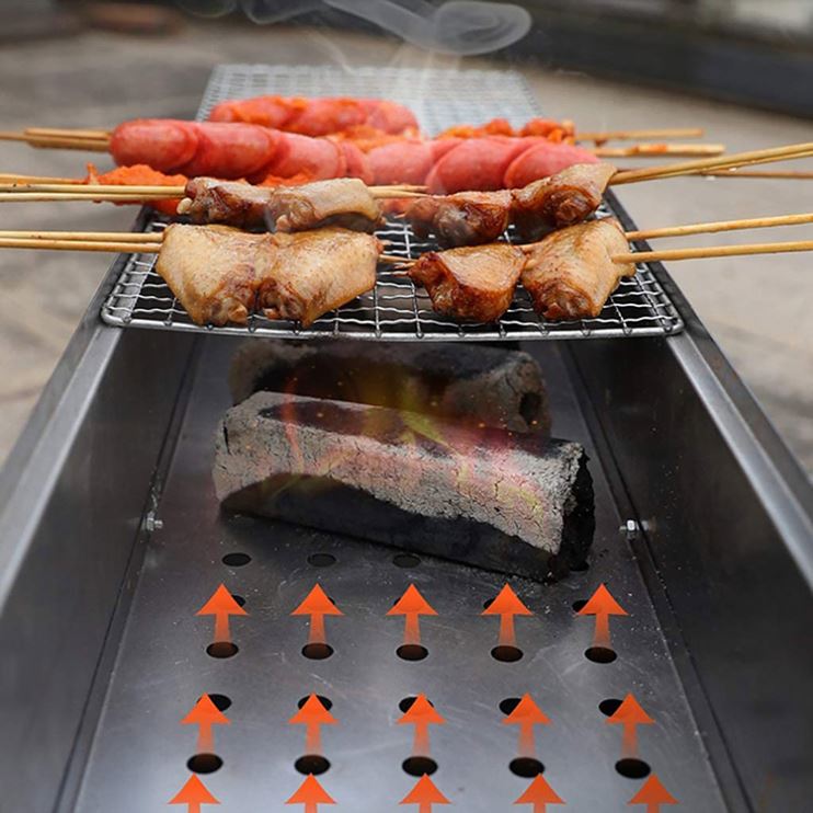 Parrilla de carbón para acampar, picnic, fiestas en el jardín y patio trasero