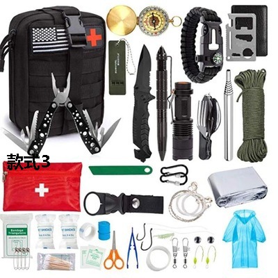 Kit de supervivencia de emergencia de bolsillo para acampar al aire libre