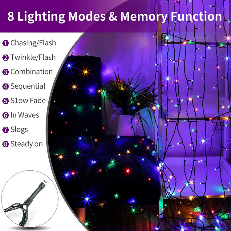 Cadena de luces LED navideñas a prueba de agua