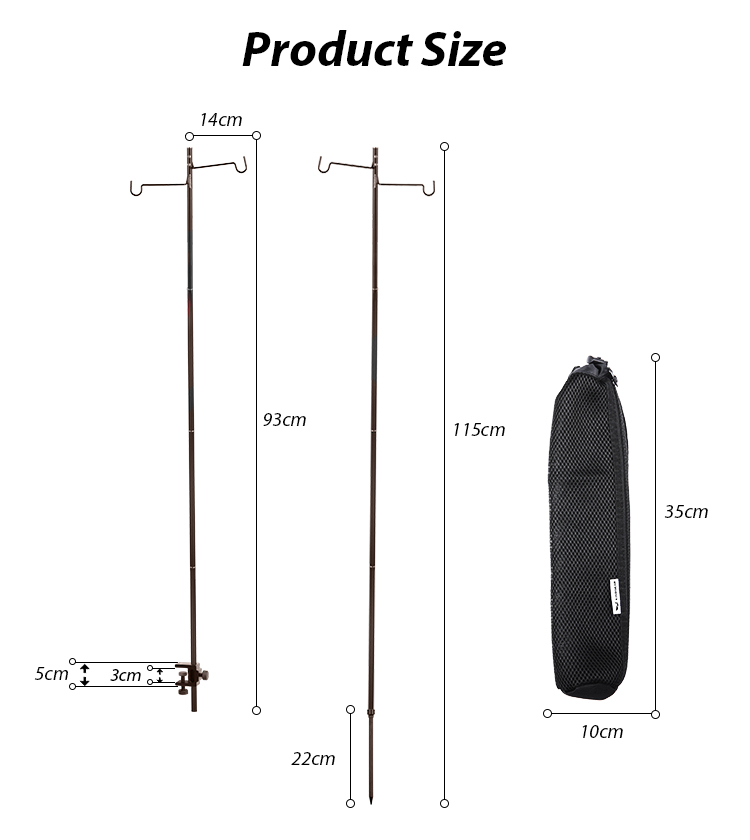 Lámpara de camping plegable con soporte de aleación de aluminio