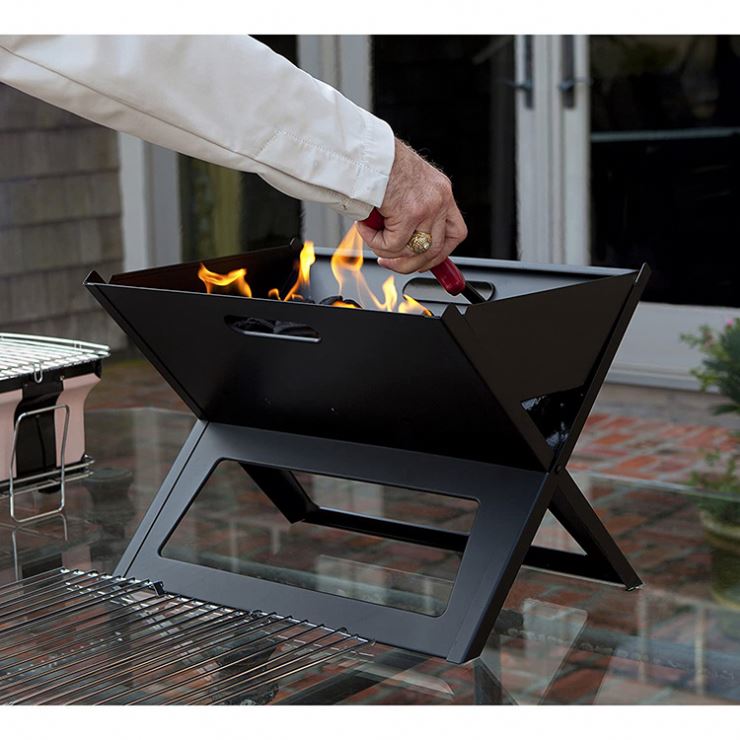 Parrillas para barbacoa plegables portátiles instantáneas en forma de X
