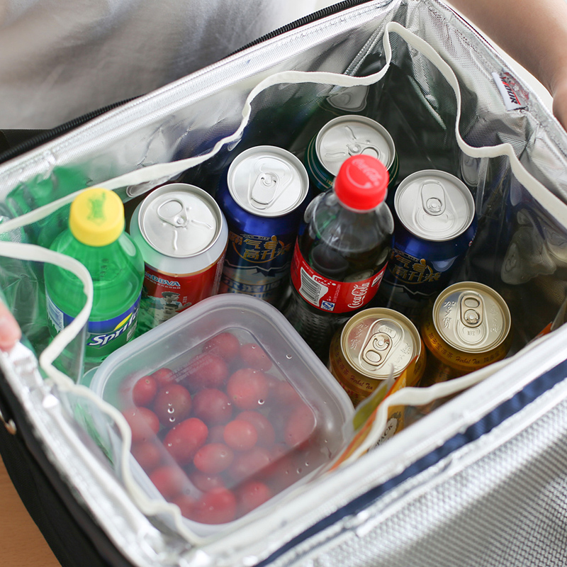 Bolsa térmica grande para acampar, bolsa de picnic impermeable y aislada