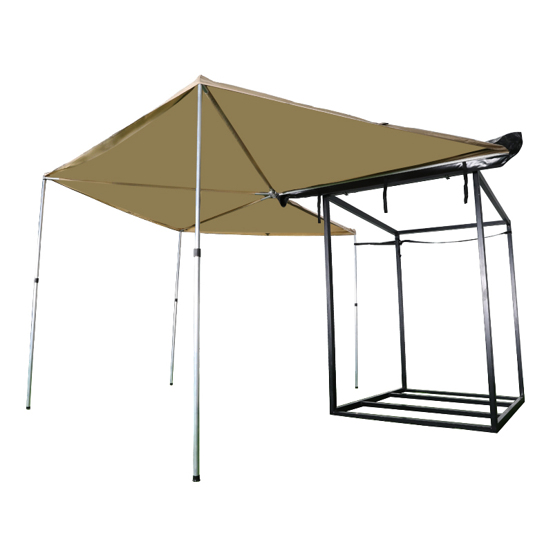 Tienda de campaña para techo de automóvil y refugio solar en forma de abanico para acampar al aire libre