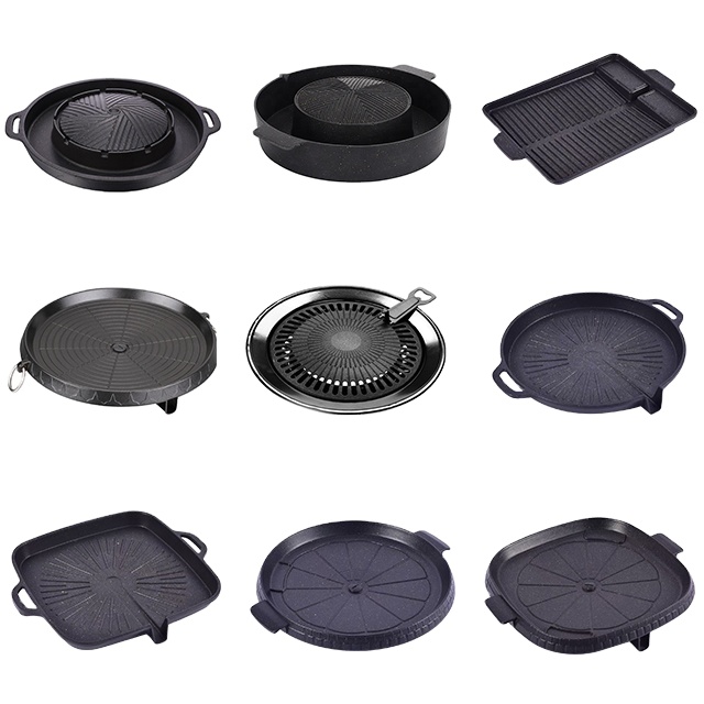 Parrilla para acampar al aire libre, placa antiadherente de aluminio