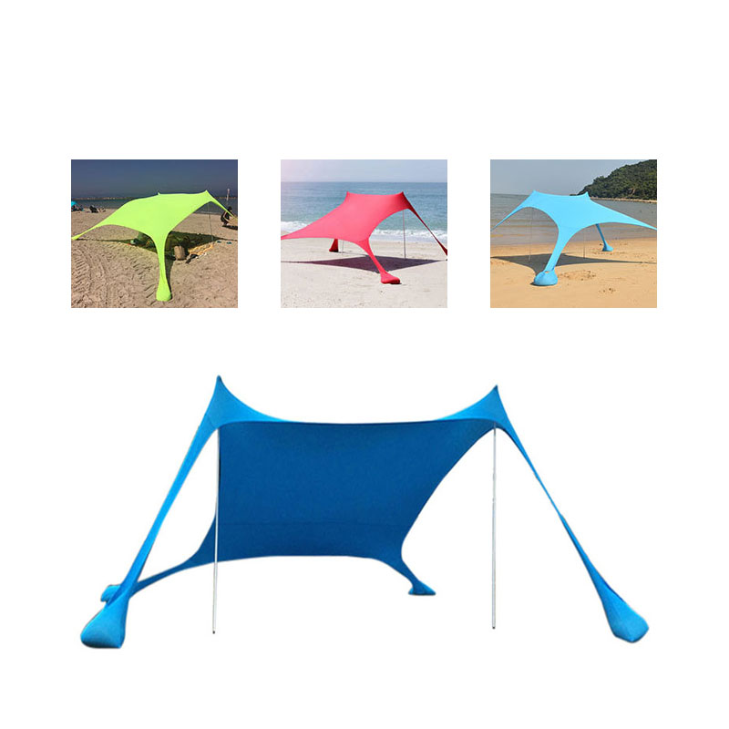 Tienda de campaña para uso al aire libre, refugio para el sol, tienda de playa con saco de arena