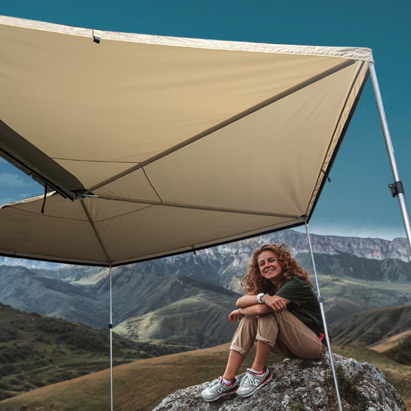Toldo lateral para autocaravanas al aire libre - Tienda de campaña con sombrilla en el techo