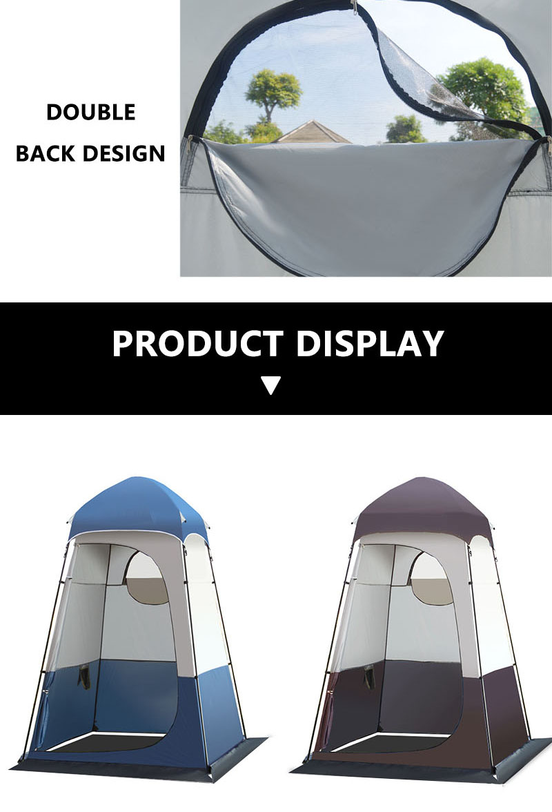 Tienda de campaña automática para exteriores con ducha y baño