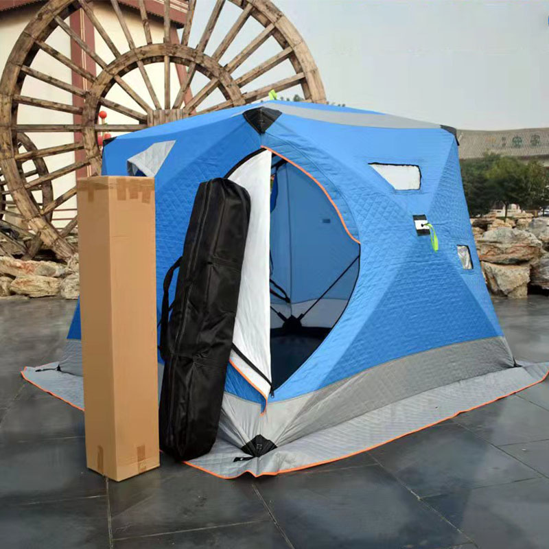 Tienda de campaña portátil para pesca en el hielo al aire libre y refugio para el invierno