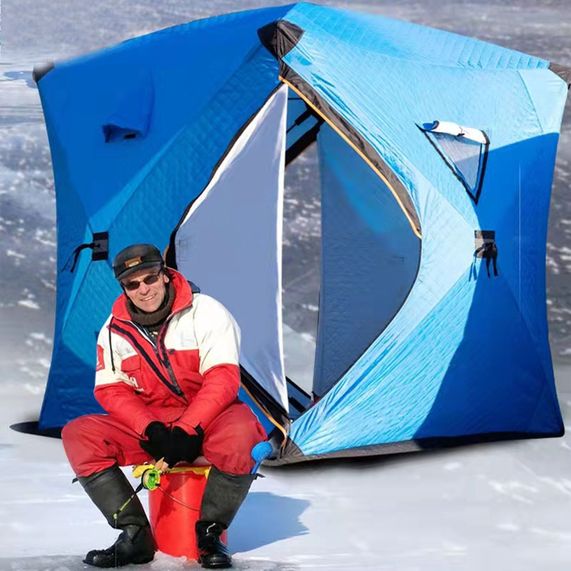 Tienda de campaña portátil para pesca en el hielo al aire libre y refugio para el invierno