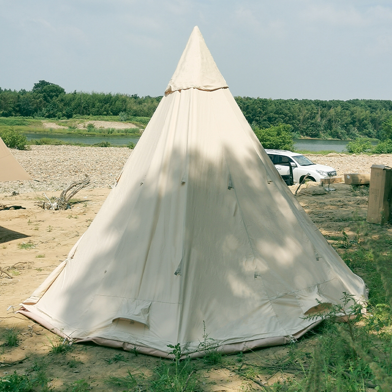 Tienda de campaña tipi piramidal de gran tamaño para exteriores