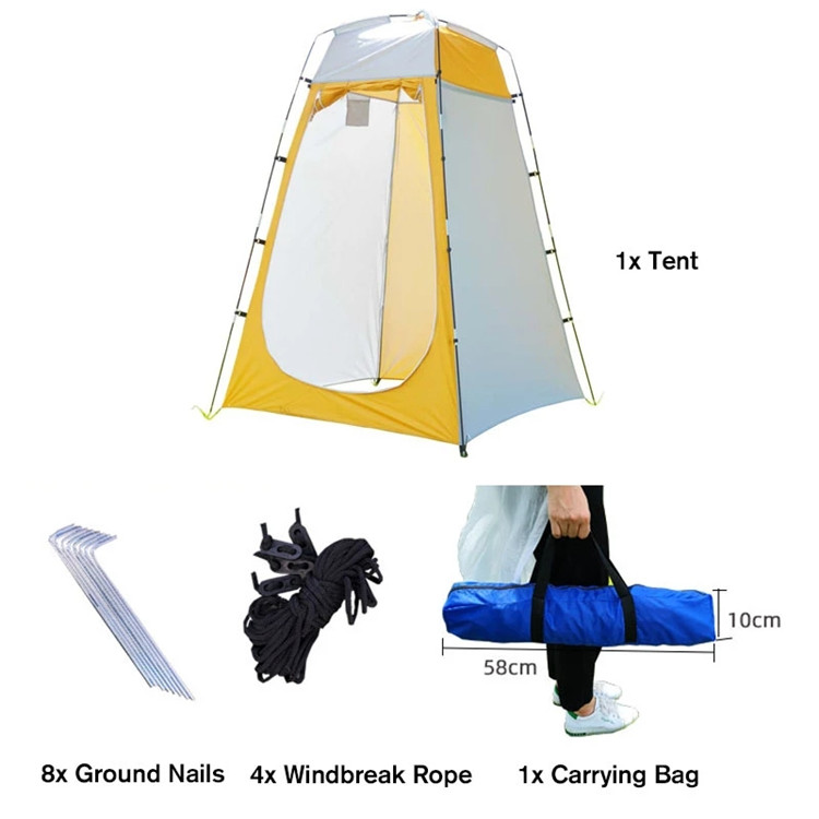 Tienda de campaña con ducha al aire libre - Inodoro portátil para acampar
