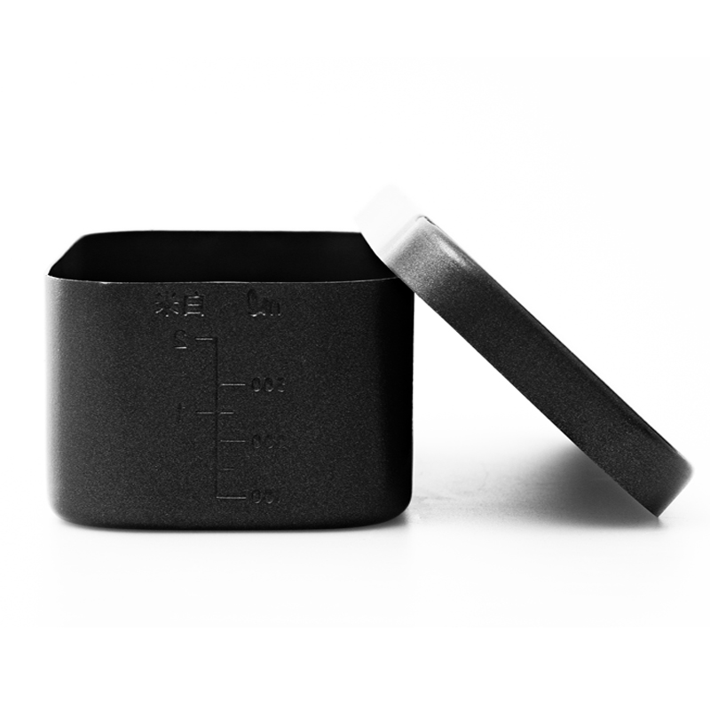 Fiambrera de aluminio negra para acampar, recipiente para comida apto para uso alimentario con revestimiento antiadherente