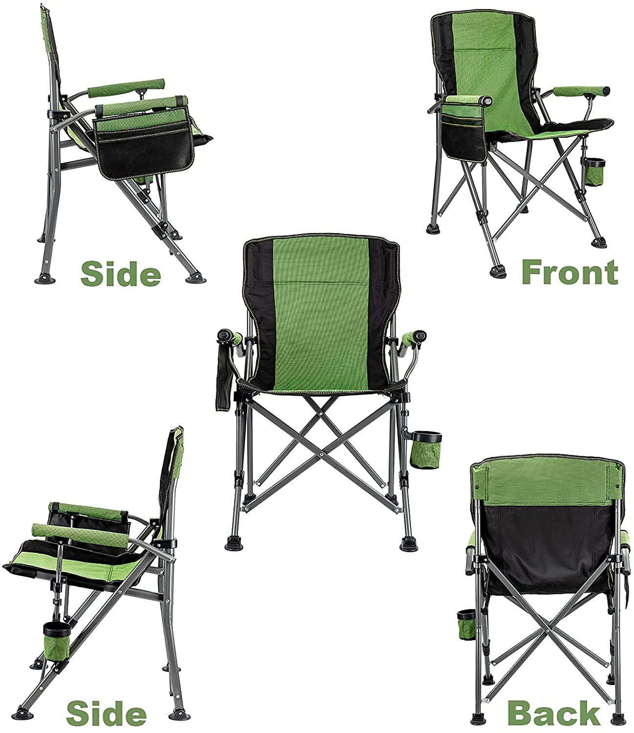 Silla plegable para exteriores para pesca, camping, barbacoa, picnic y jardín