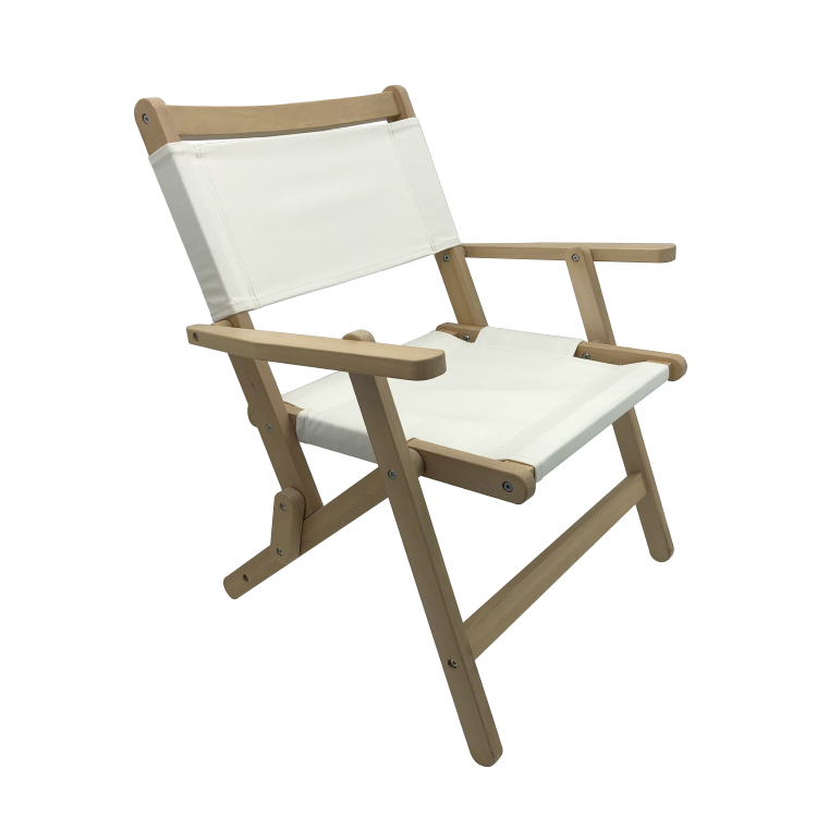 Silla de camping portátil de madera plegable personalizada