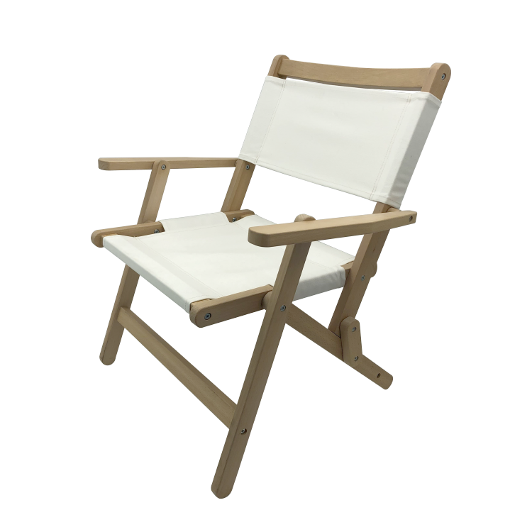 Silla de camping portátil de madera plegable personalizada