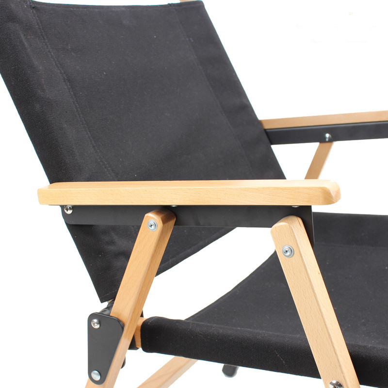 Silla plegable Kermit de madera de haya para acampar al aire libre