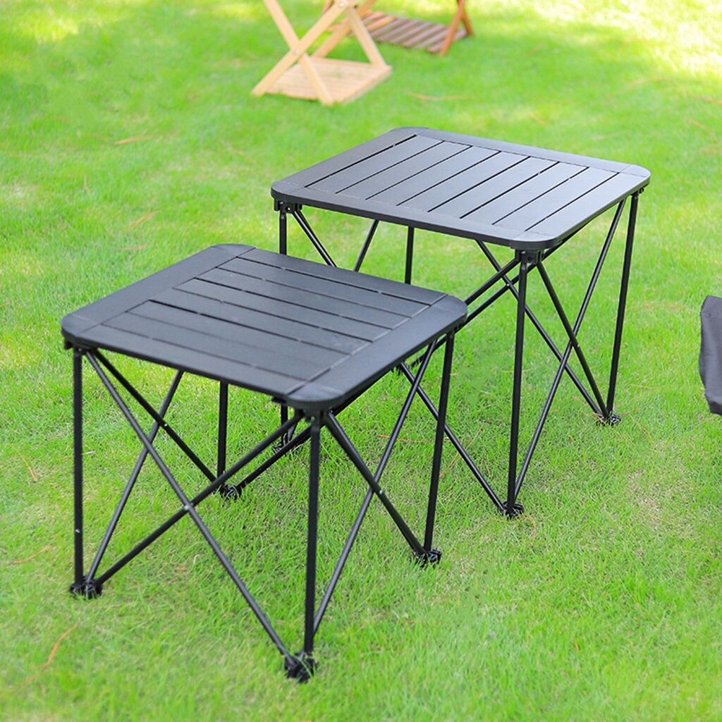 Mesa de barbacoa plegable portátil de aleación de aluminio