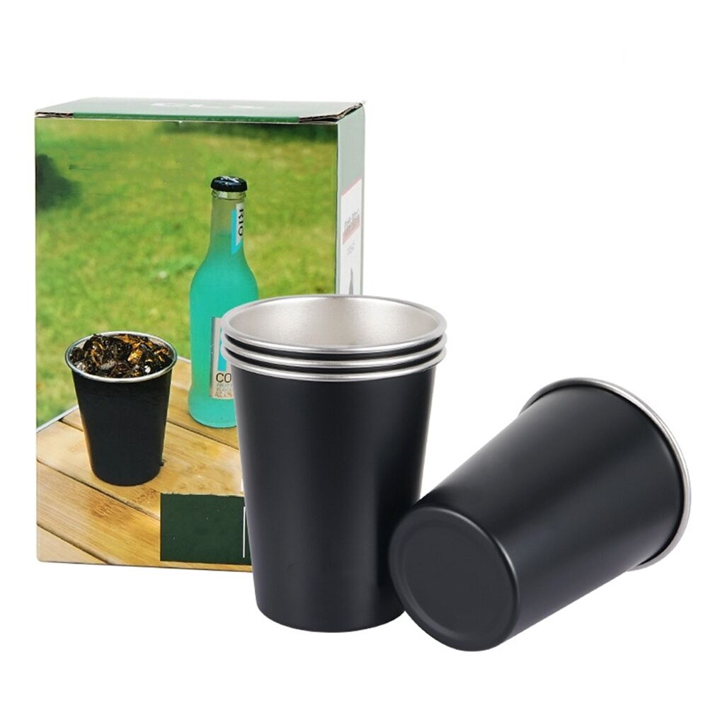 4 tazas para acampar al aire libre 304, taza para agua, té, leche y café