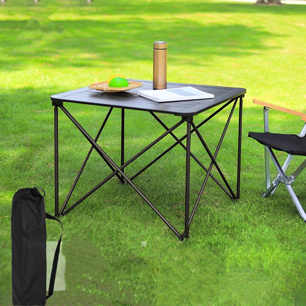 Mesa de barbacoa plegable portátil de aleación de aluminio