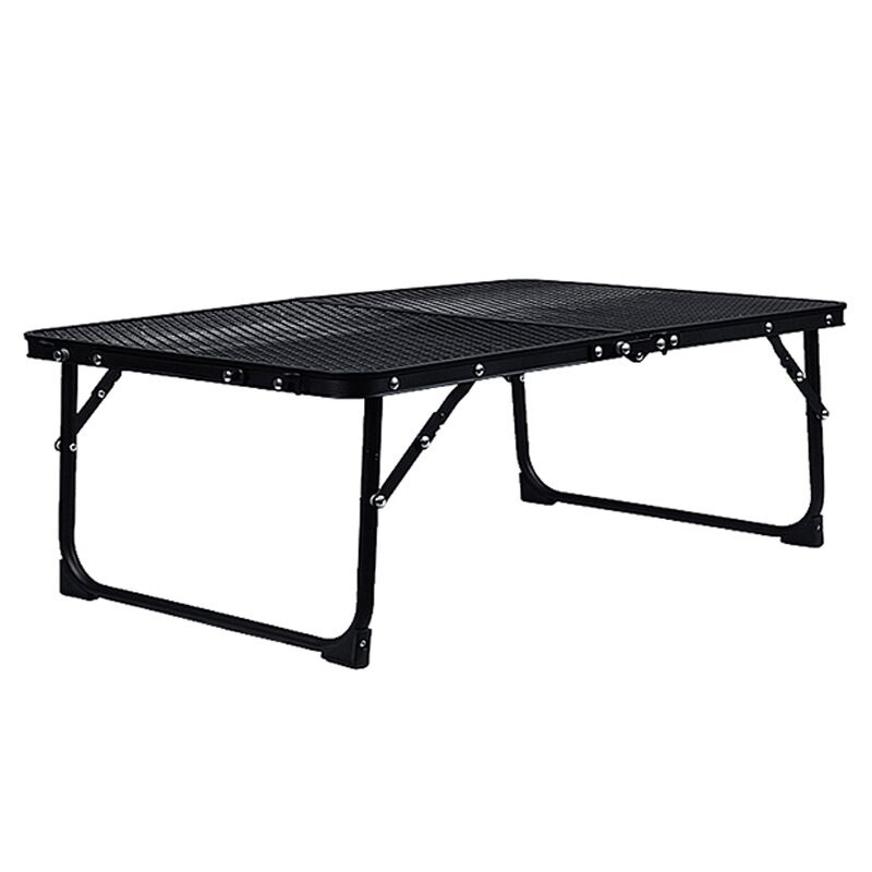 Mesa plegable de malla de acero para acampar, mesa de picnic ultraligera