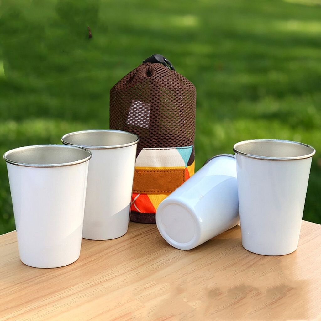 4 tazas para acampar al aire libre 304, taza para agua, té, leche y café